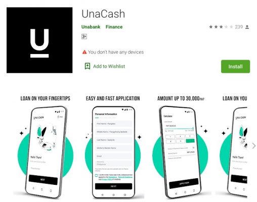 UnaCash PH Android Loan App